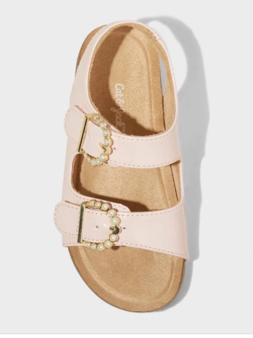 Cat & Jack Girl’s Reagan Footbed Sandals Pink Sz 4‎ (10/12 years old)